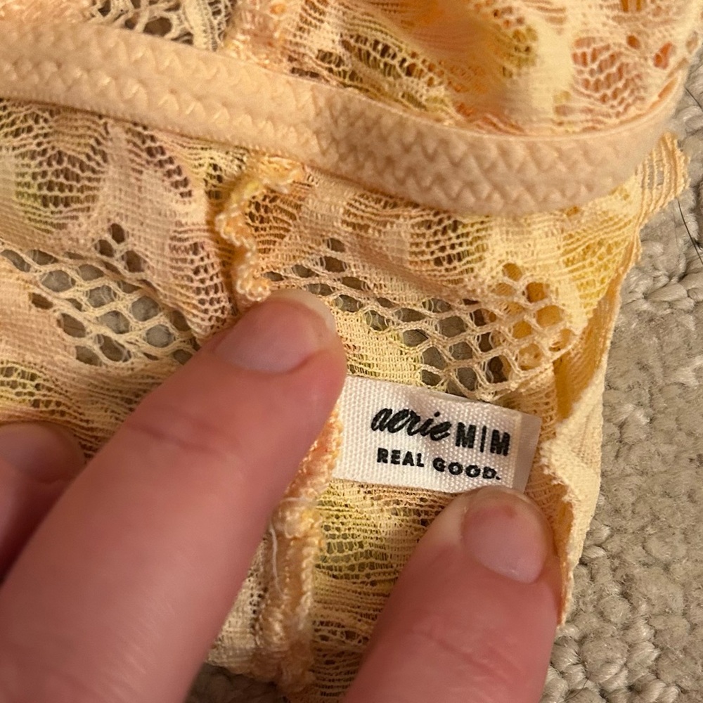 Aerie Sunkissed Lace Padded Plunge Bralette - Picture 6 of 7